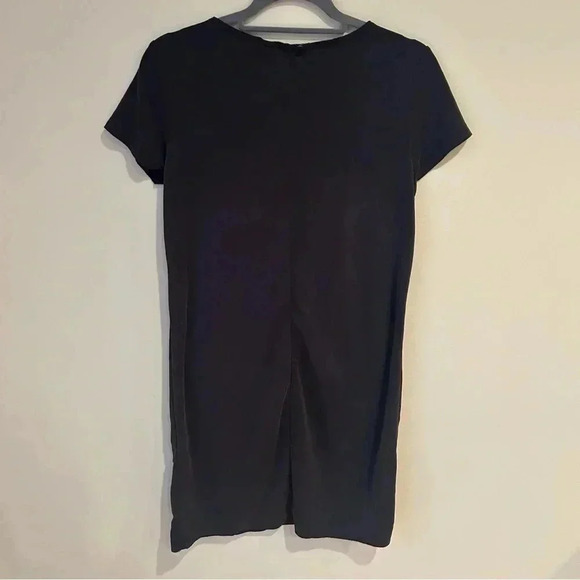Sigrid Olsen Black Front Pockets T-Shirt Mini Short Sleeve Crewneck Dress Small - Picture 6 of 7